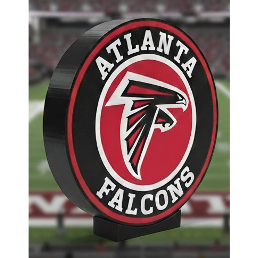Atlanta Falcons 3D LED Lightbox 9-inch Multicolored LED Sign with Remote